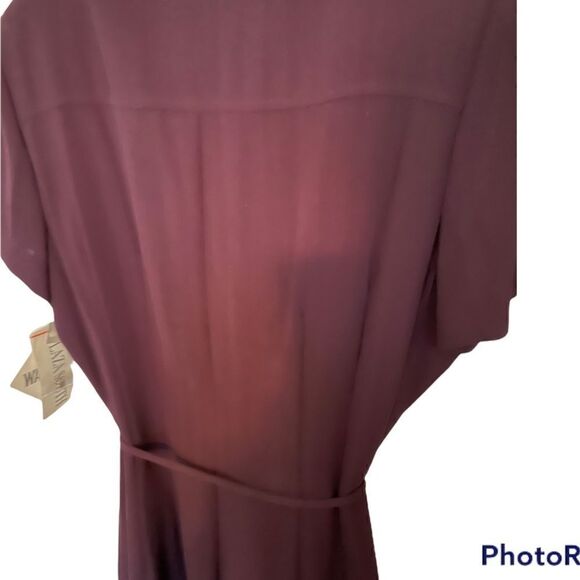 New Plum Color Long Maxi Dress, Professional Work Dress - Size 14 - Picture 7 of 8